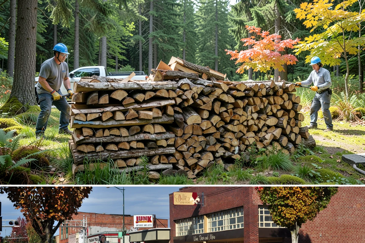 Mixed Softwood Firewood in Puyallup, Pierce County, WA - Buy softwood in late summer or fall to have easy-lighting wood ready for autumn and shoulder-season fires.
