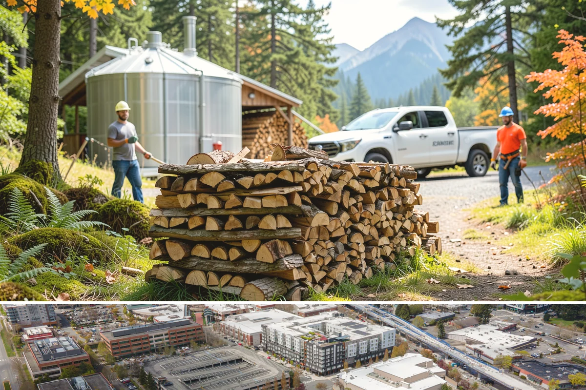 Mixed Softwood Firewood in Redmond, King County, WA - Buy softwood in late summer or fall to have easy-lighting wood ready for autumn and shoulder-season fires.