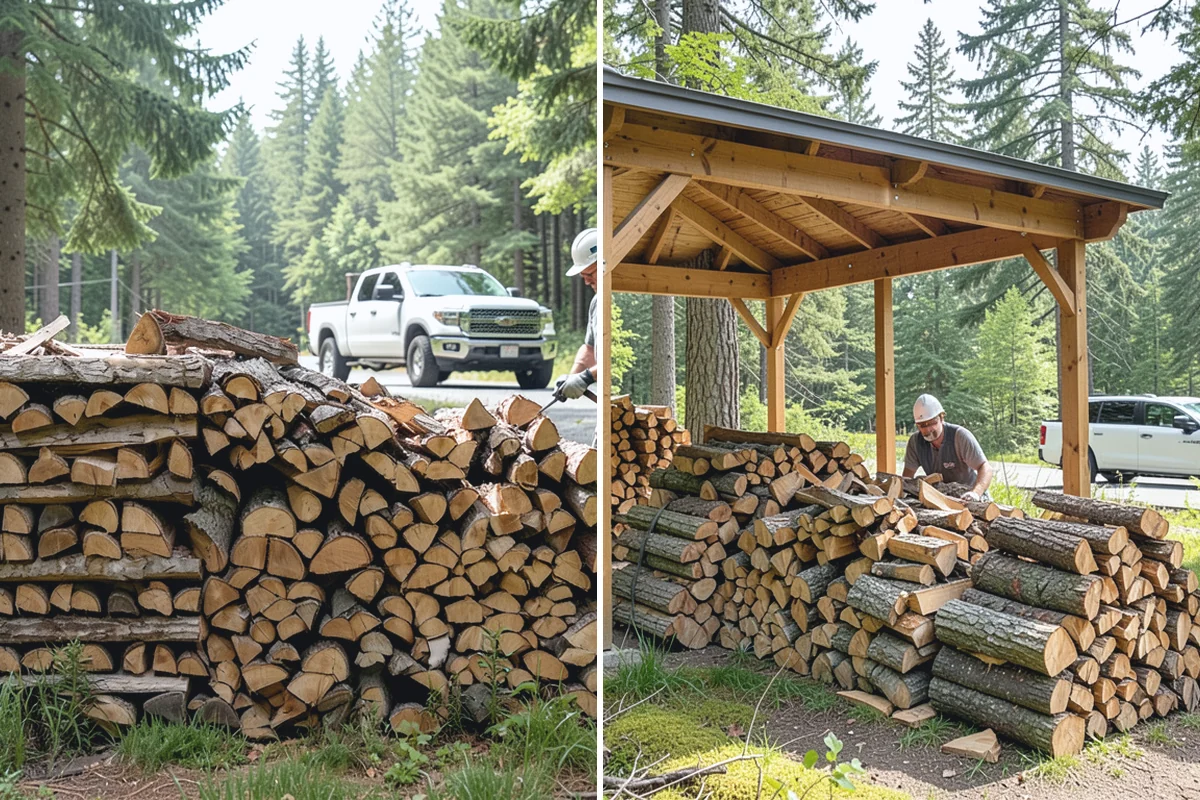 Mixed Softwood Firewood in Renton, King County, WA - We gather a blend of fast-lighting softwood stock
