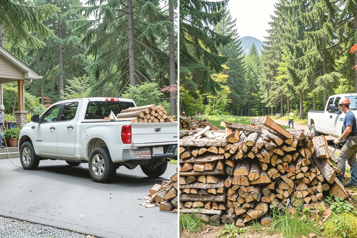 Mixed Softwood Firewood in Ruston, Pierce County, WA - We gather a blend of fast-lighting softwood stock
