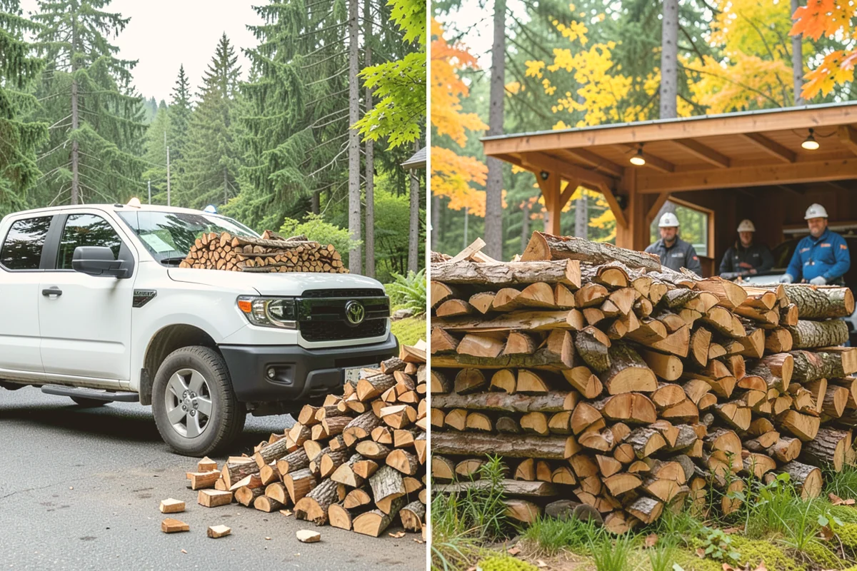 Mixed Softwood Firewood in Sammamish, King County, WA - We gather a blend of fast-lighting softwood stock
