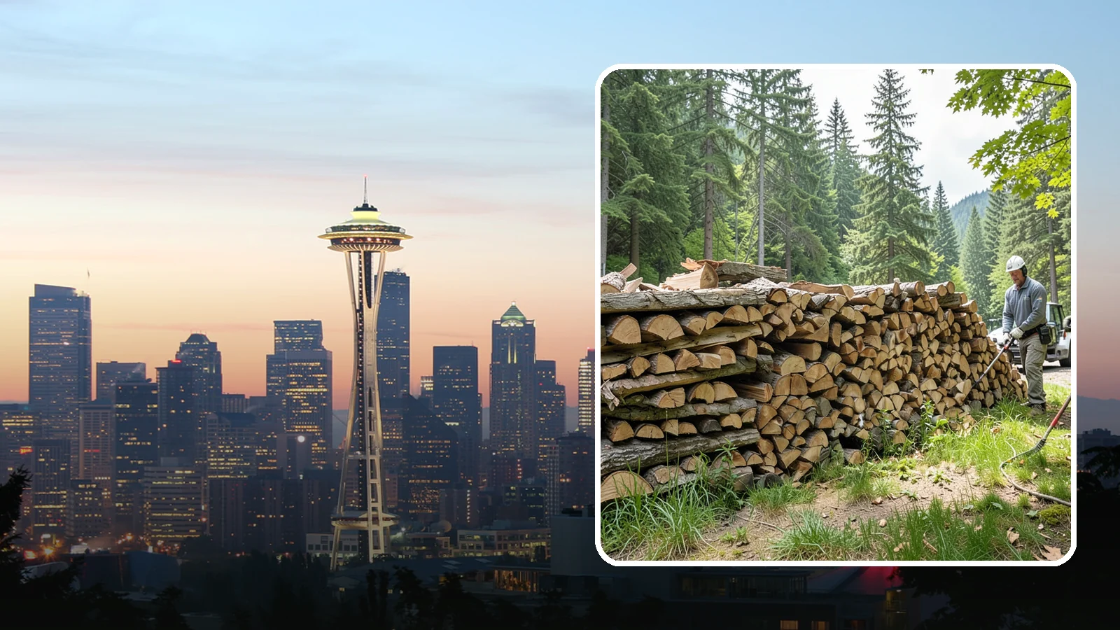 Mixed Softwood Firewood in Seattle, King County, WA - Our mixed softwood firewood lights quickly and throws fast heat, making it a practical, budget-friendly choice for Pacific...