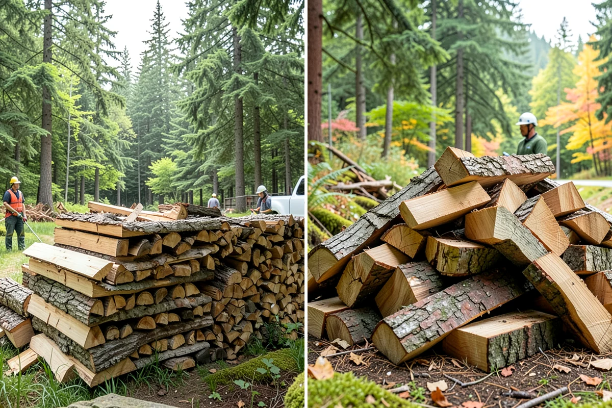 Mixed Softwood Firewood in Seattle, King County, WA - We gather a blend of fast-lighting softwood stock
