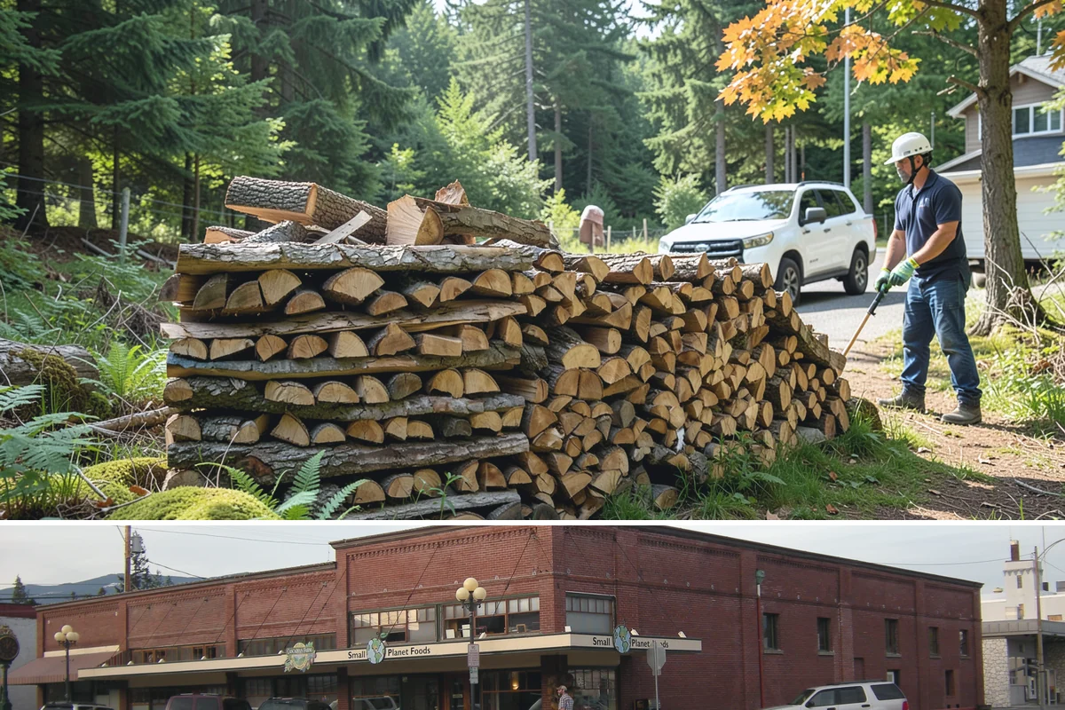 Mixed Softwood Firewood in Sedro-Woolley, Skagit County, WA - Buy softwood in late summer or fall to have easy-lighting wood ready for autumn and shoulder-season fires.
