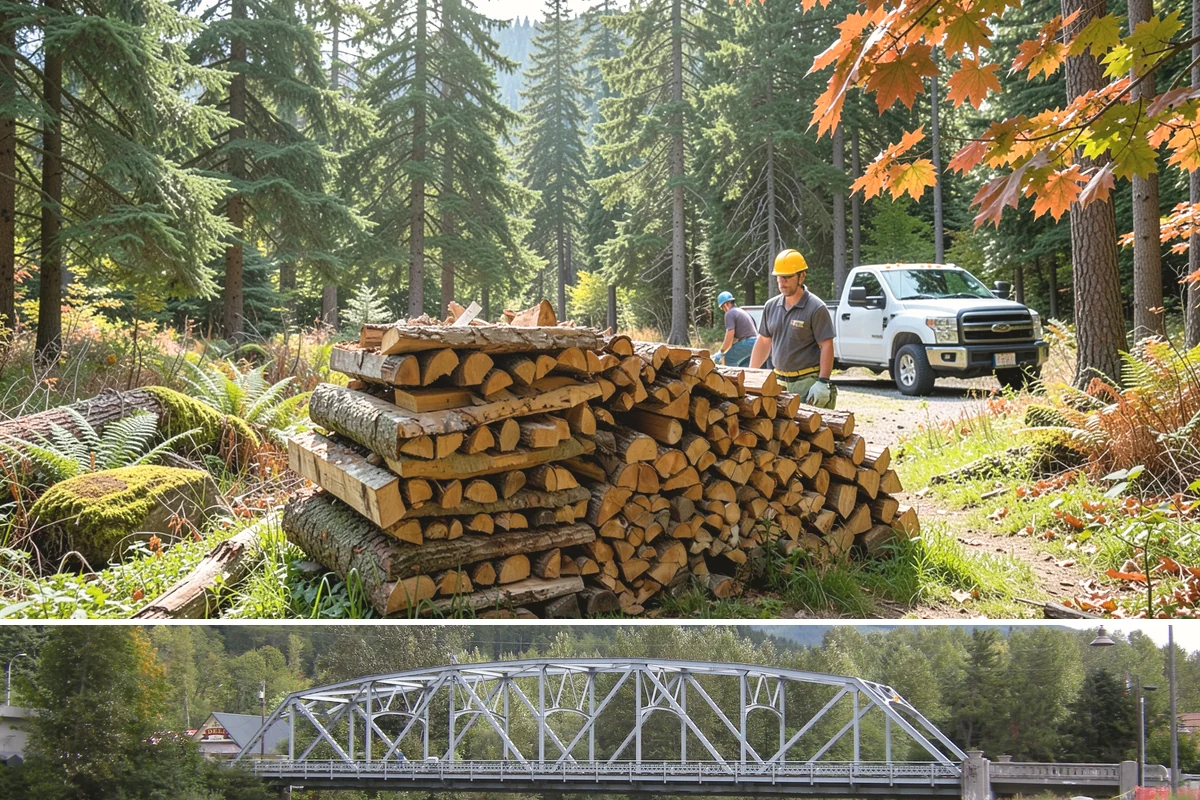 Mixed Softwood Firewood in Skykomish, King County, WA - Buy softwood in late summer or fall to have easy-lighting wood ready for autumn and shoulder-season fires.