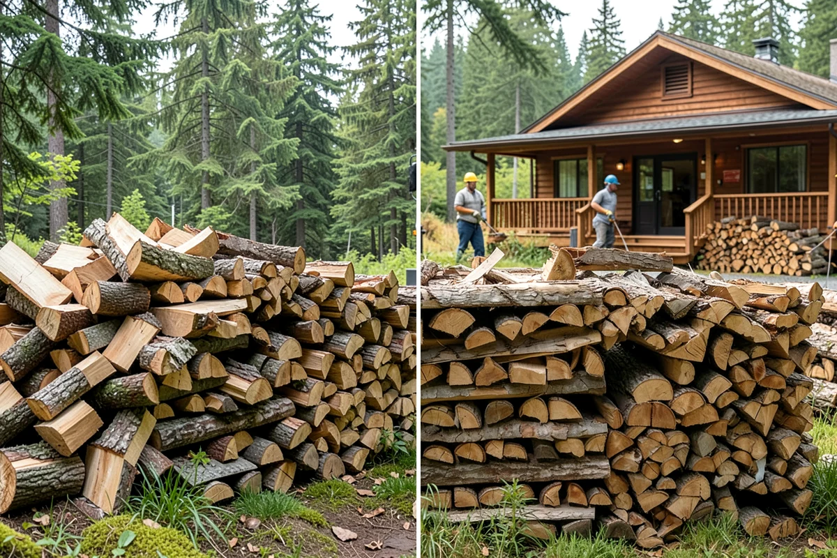 Mixed Softwood Firewood in Snoqualmie, King County, WA - We gather a blend of fast-lighting softwood stock