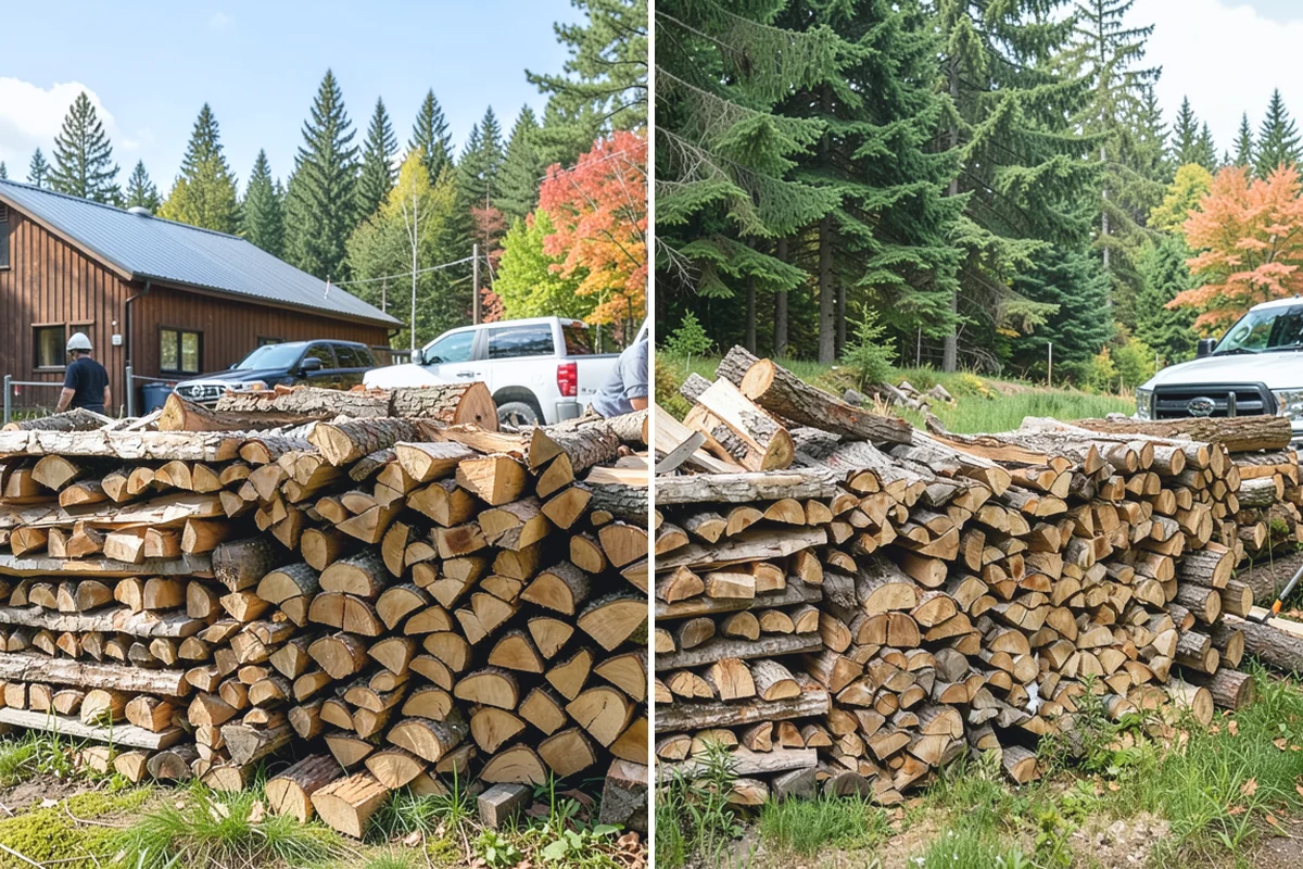 Mixed Softwood Firewood in South Prairie, Pierce County, WA - We gather a blend of fast-lighting softwood stock