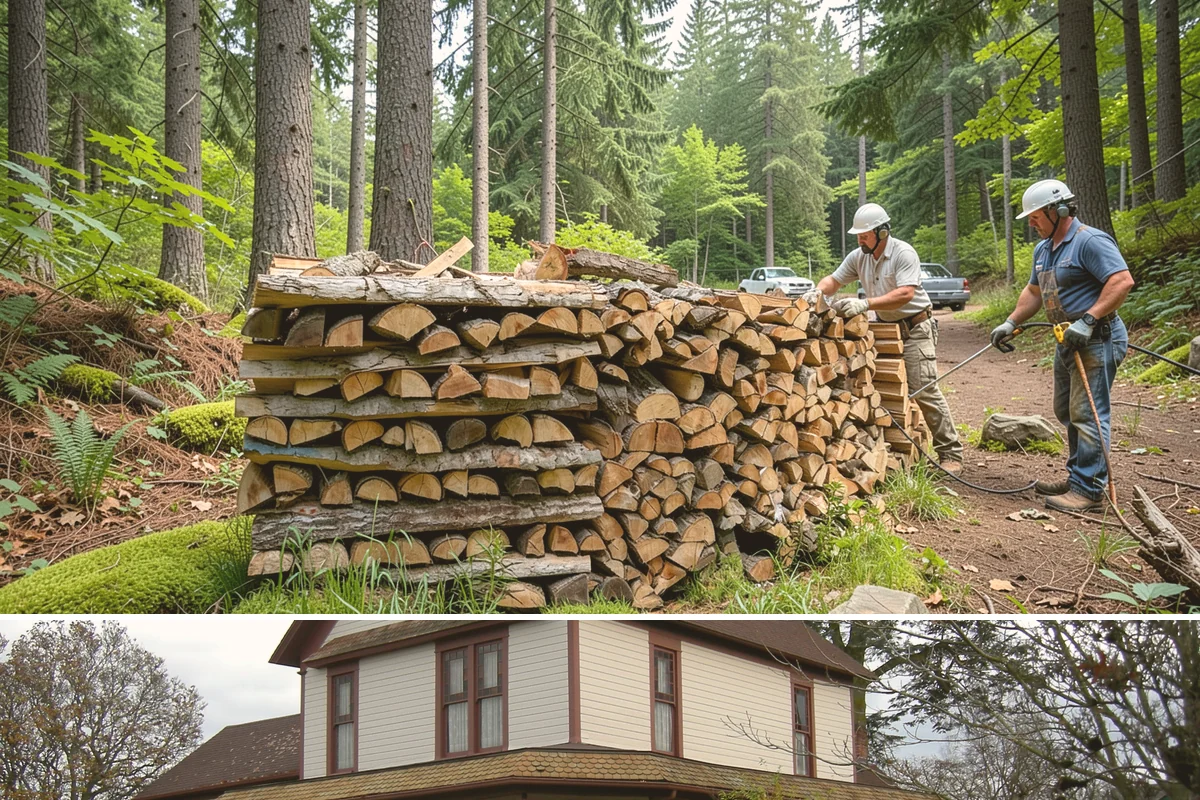 Mixed Softwood Firewood in Sumner, Pierce County, WA - Buy softwood in late summer or fall to have easy-lighting wood ready for autumn and shoulder-season fires.