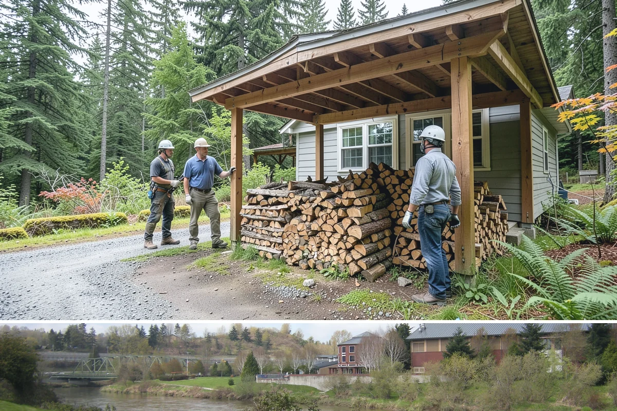 Mixed Softwood Firewood in Tukwila, King County, WA - Buy softwood in late summer or fall to have easy-lighting wood ready for autumn and shoulder-season fires.
