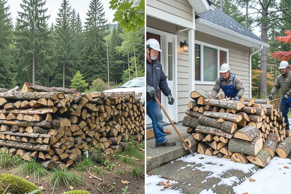 Mixed Softwood Firewood in Wilkeson, Pierce County, WA - We gather a blend of fast-lighting softwood stock