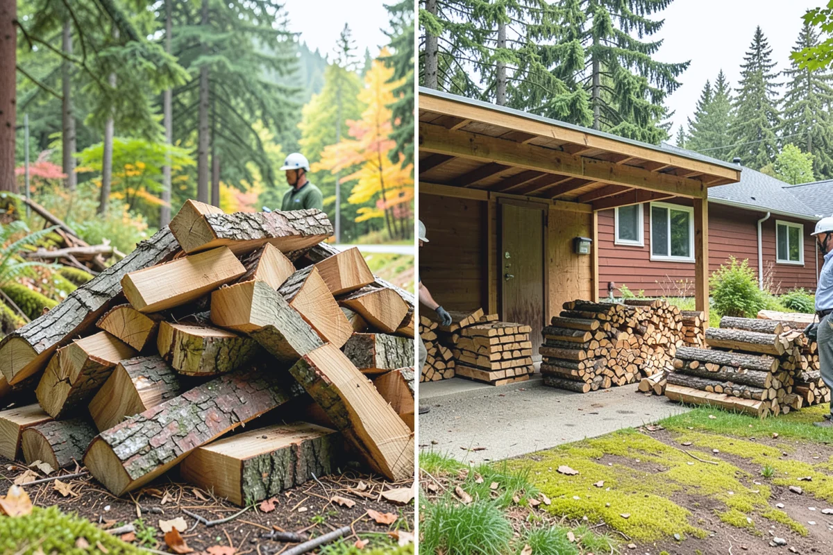 Mixed Softwood Firewood in Woodinville, King County, WA - We gather a blend of fast-lighting softwood stock