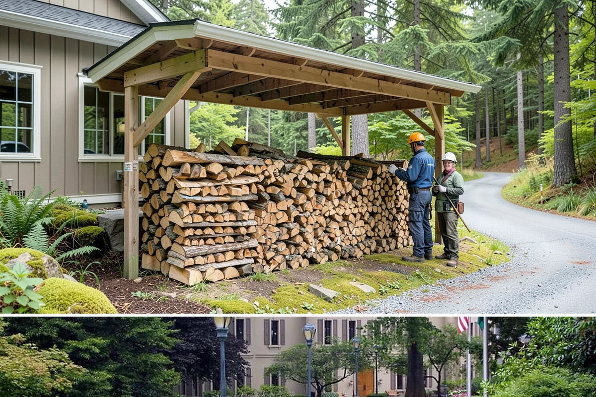 Mixed Softwood Firewood in Woodinville, King County, WA - Buy softwood in late summer or fall to have easy-lighting wood ready for autumn and shoulder-season fires.