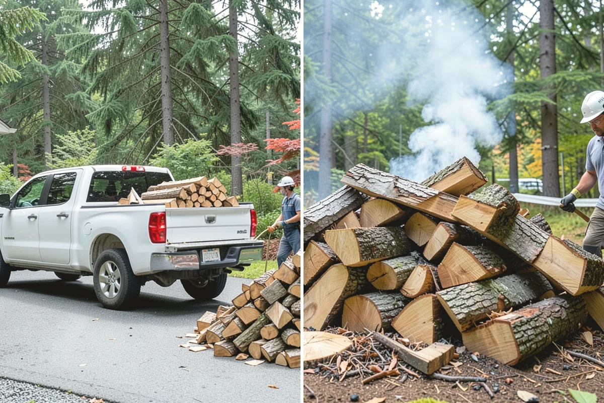 Mixed Softwood Firewood in Yarrow Point, King County, WA - We gather a blend of fast-lighting softwood stock