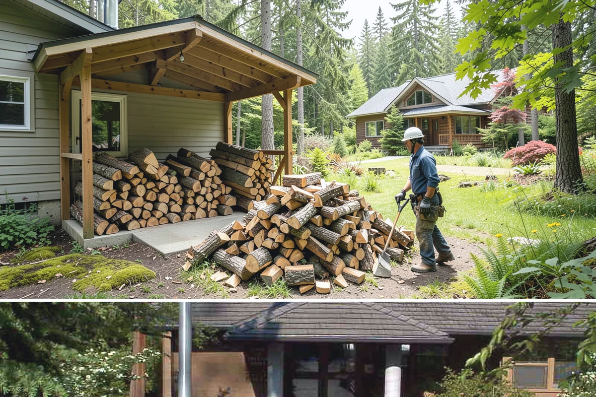 Mixed Softwood Firewood in Yarrow Point, King County, WA - Buy softwood in late summer or fall to have easy-lighting wood ready for autumn and shoulder-season fires.