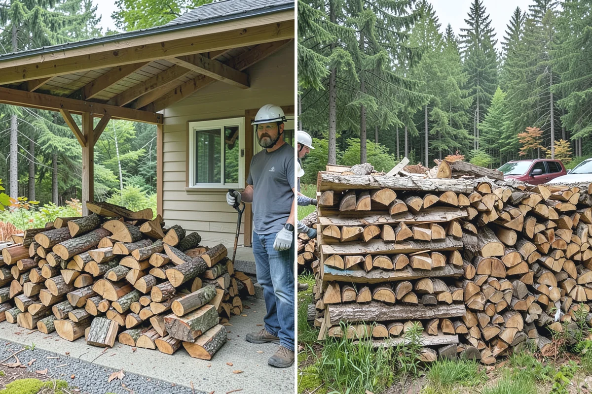Moisture-Tested Firewood in Auburn, King County, WA - Cured wood is pulled for testing