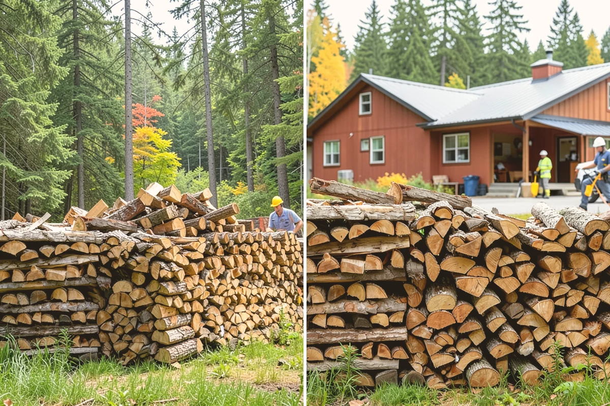 Moisture-Tested Firewood in Brier, Snohomish County, WA - Cured wood is pulled for testing