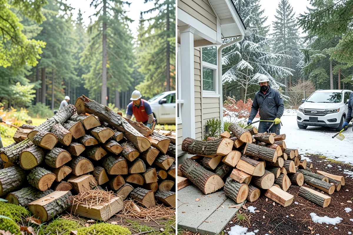 Moisture-Tested Firewood in Clyde Hill, King County, WA - Cured wood is pulled for testing