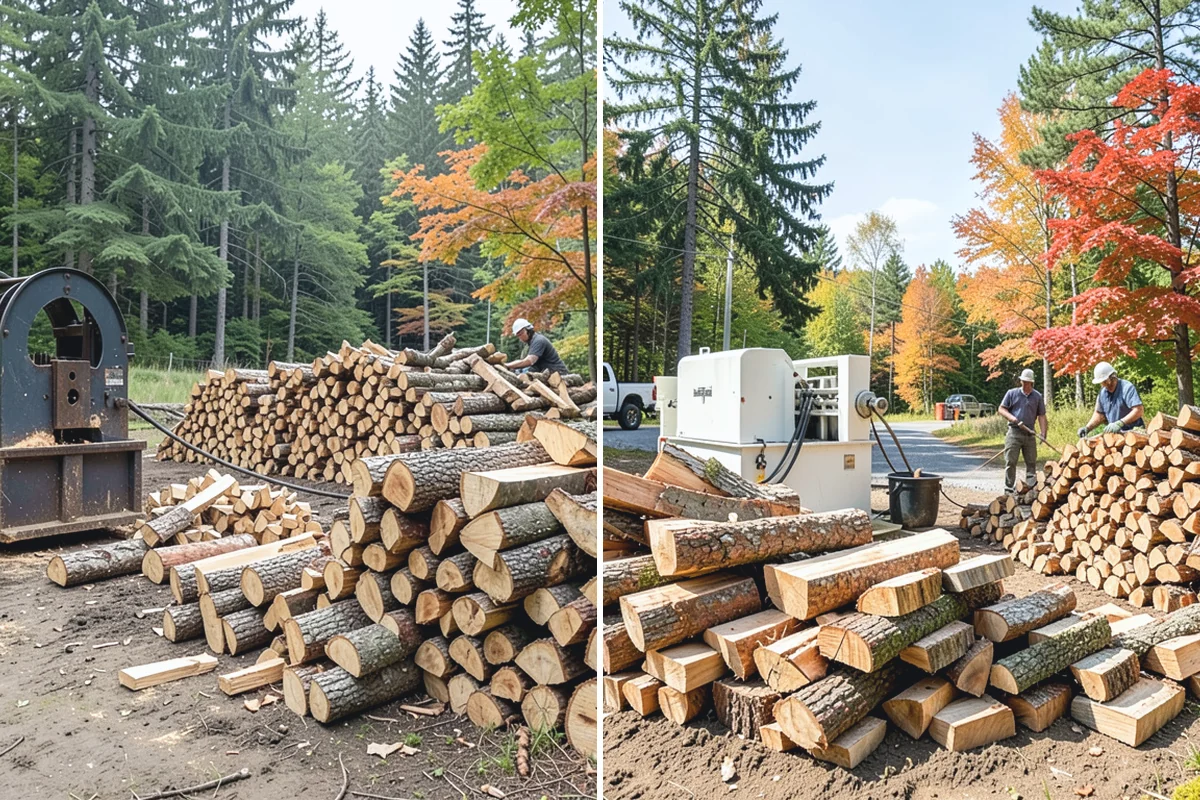 Moisture-Tested Firewood in Coupeville, Island County, WA - Cured wood is pulled for testing