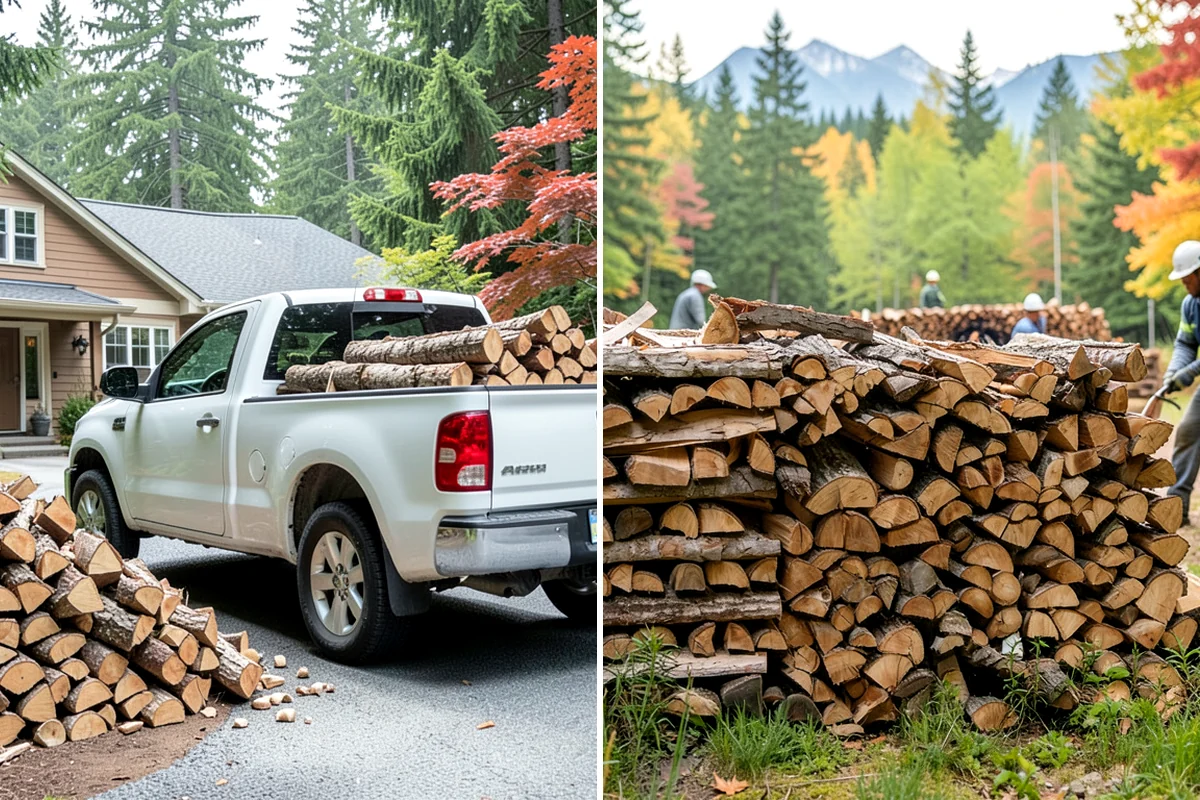 Moisture-Tested Firewood in DuPont, Pierce County, WA - Cured wood is pulled for testing