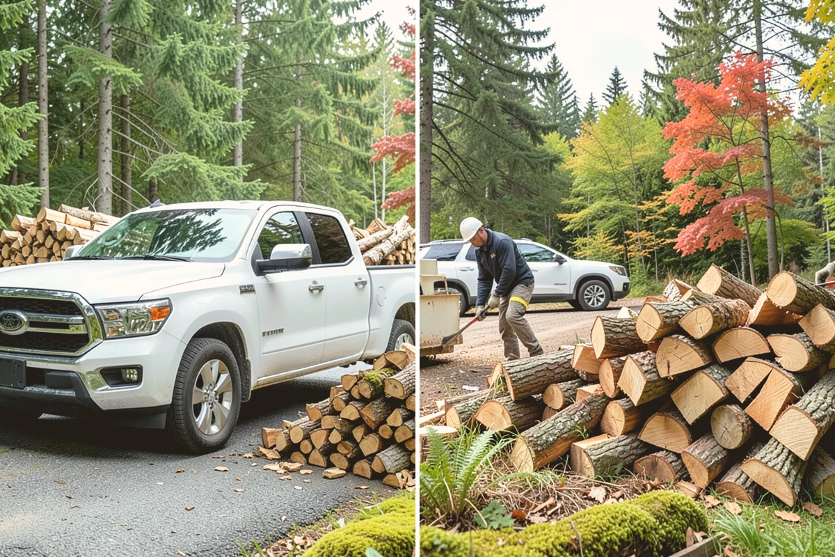 Moisture-Tested Firewood in Eatonville, Pierce County, WA - Cured wood is pulled for testing