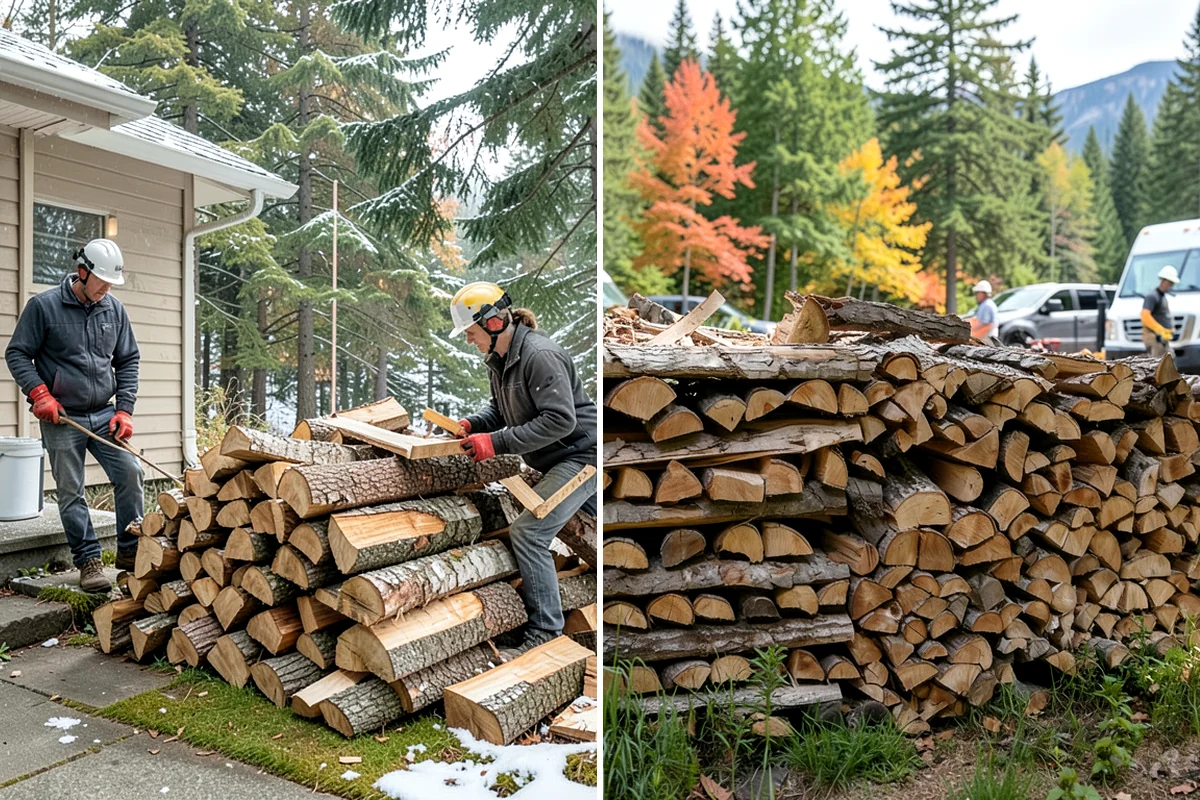 Moisture-Tested Firewood in Everett, Snohomish County, WA - Cured wood is pulled for testing