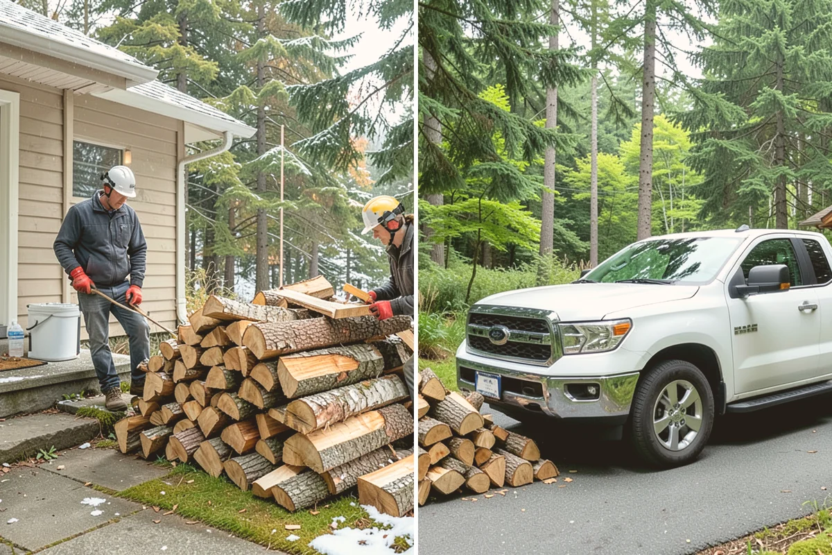 Moisture-Tested Firewood in Stanwood, Snohomish County, WA - Cured wood is pulled for testing