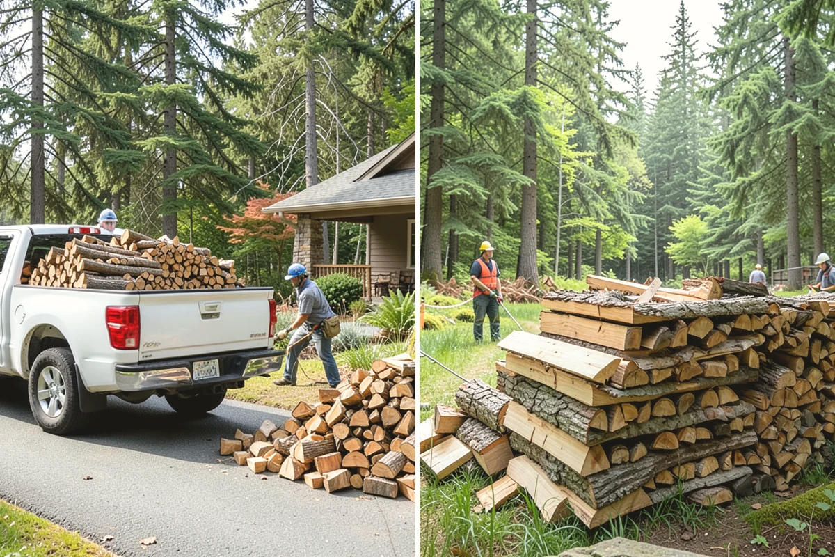 Moisture-Tested Firewood in Tukwila, King County, WA - Cured wood is pulled for testing