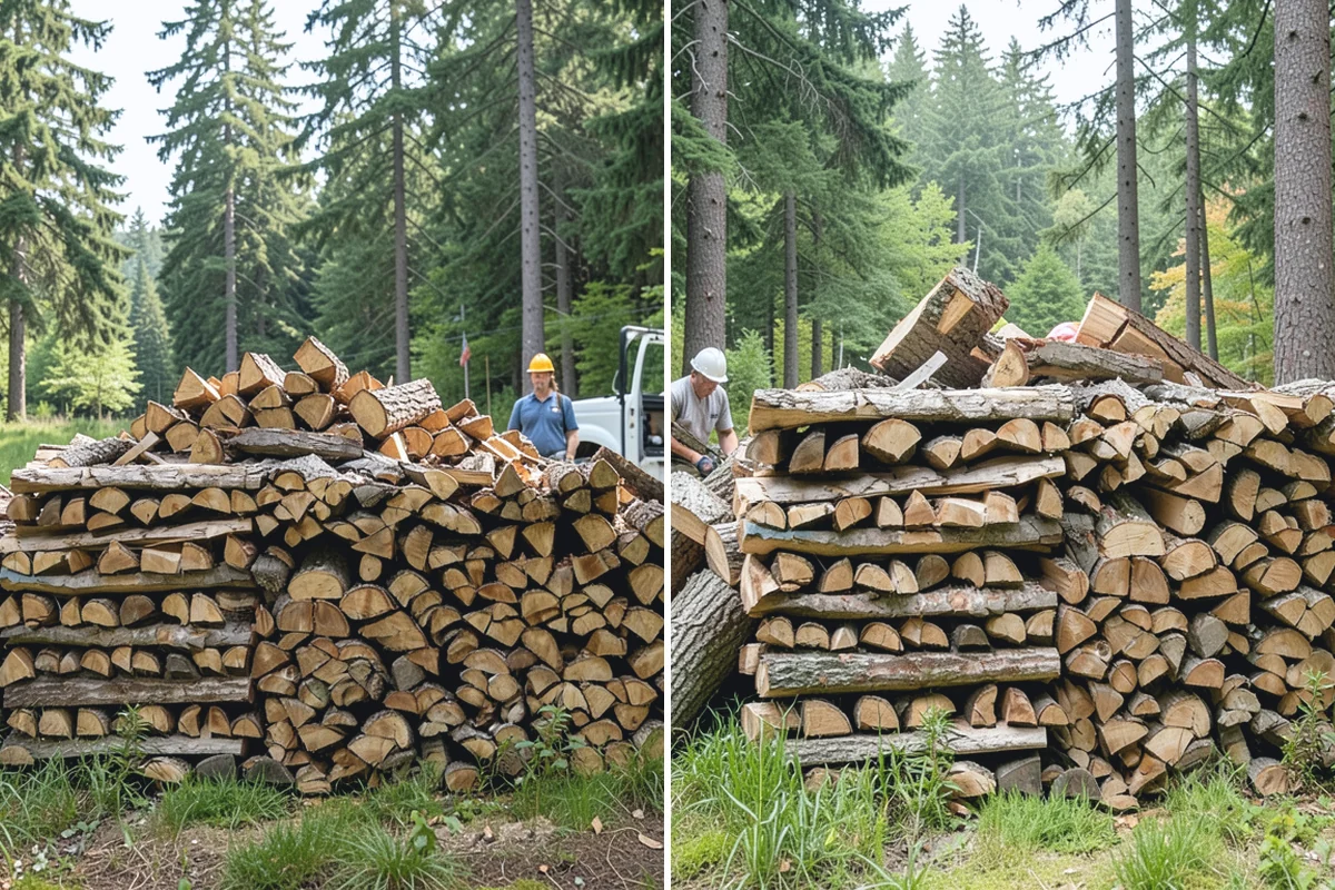 Moisture-Tested Firewood in Wilkeson, Pierce County, WA - Cured wood is pulled for testing