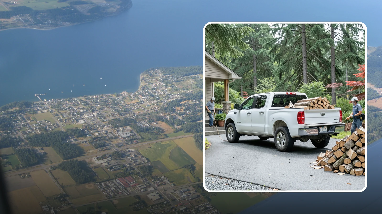 Monthly Firewood Delivery in Coupeville, Island County, WA - Our monthly firewood delivery brings a fresh, seasoned supply to your door on a steady month-by-month schedule.