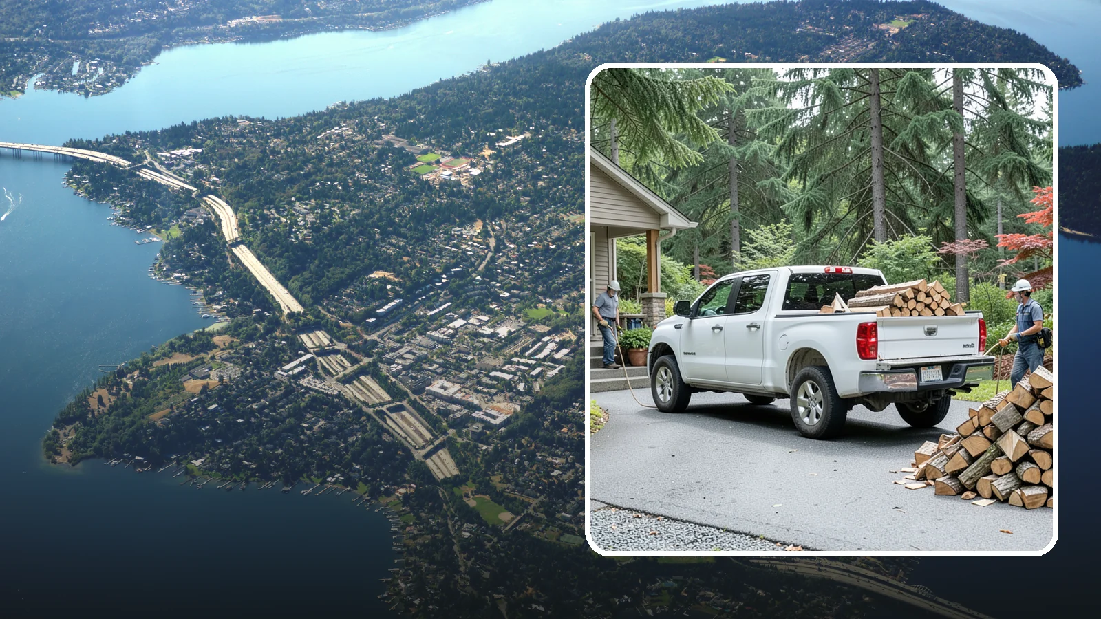 Monthly Firewood Delivery in Mercer Island, King County, WA - Our monthly firewood delivery brings a fresh, seasoned supply to your door on a steady month-by-month schedule.