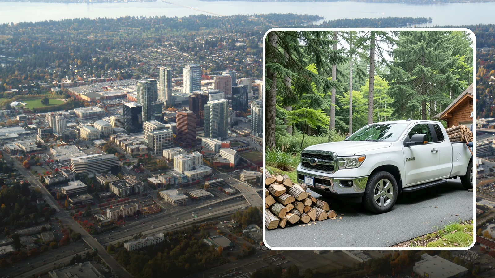 Next-Day Firewood Delivery in Bellevue, King County, WA - We deliver seasoned firewood the day after you order, giving you fast, dependable restocking without paying rush rates.