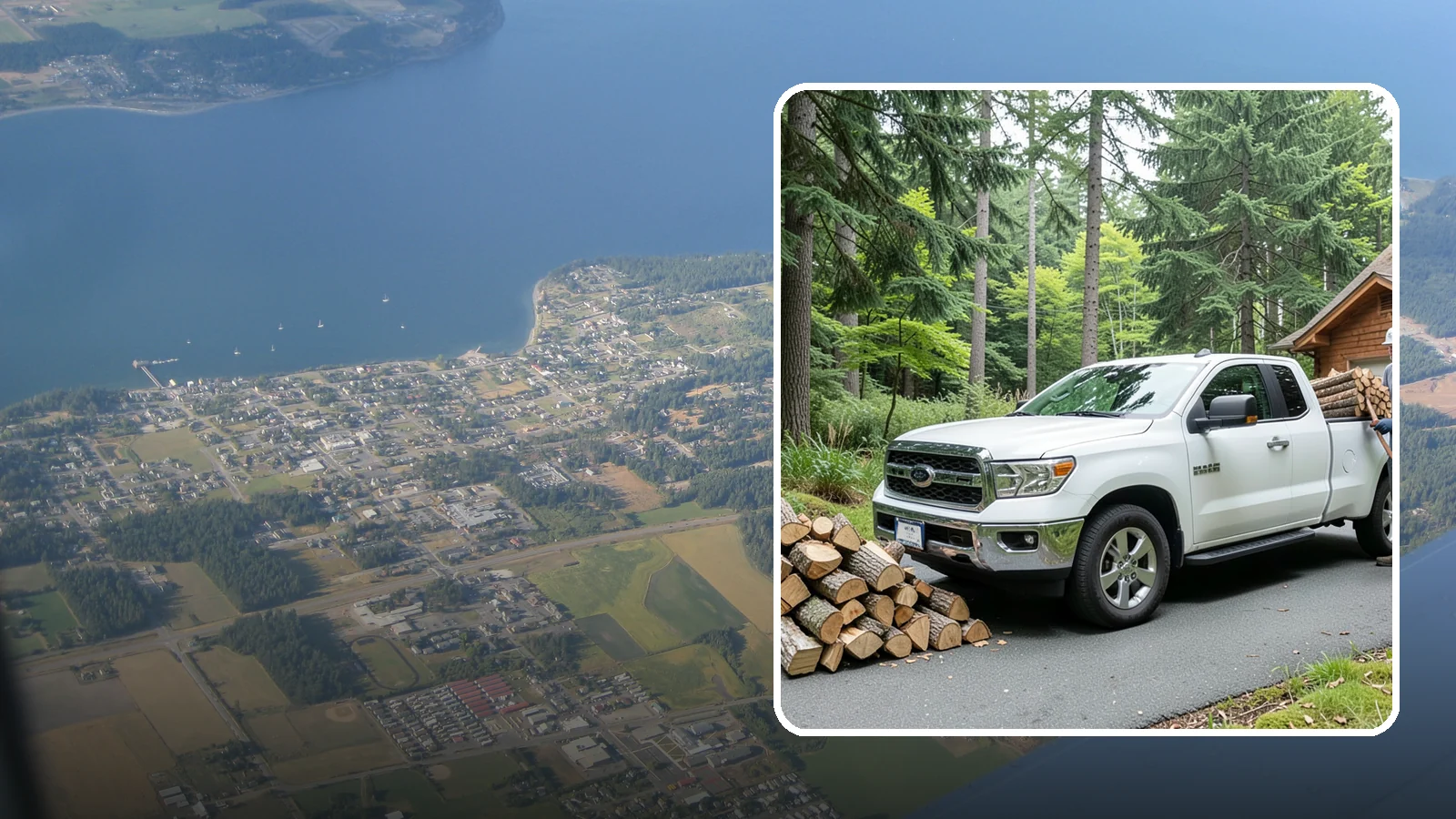 Next-Day Firewood Delivery in Coupeville, Island County, WA - We deliver seasoned firewood the day after you order, giving you fast, dependable restocking without paying rush rates.