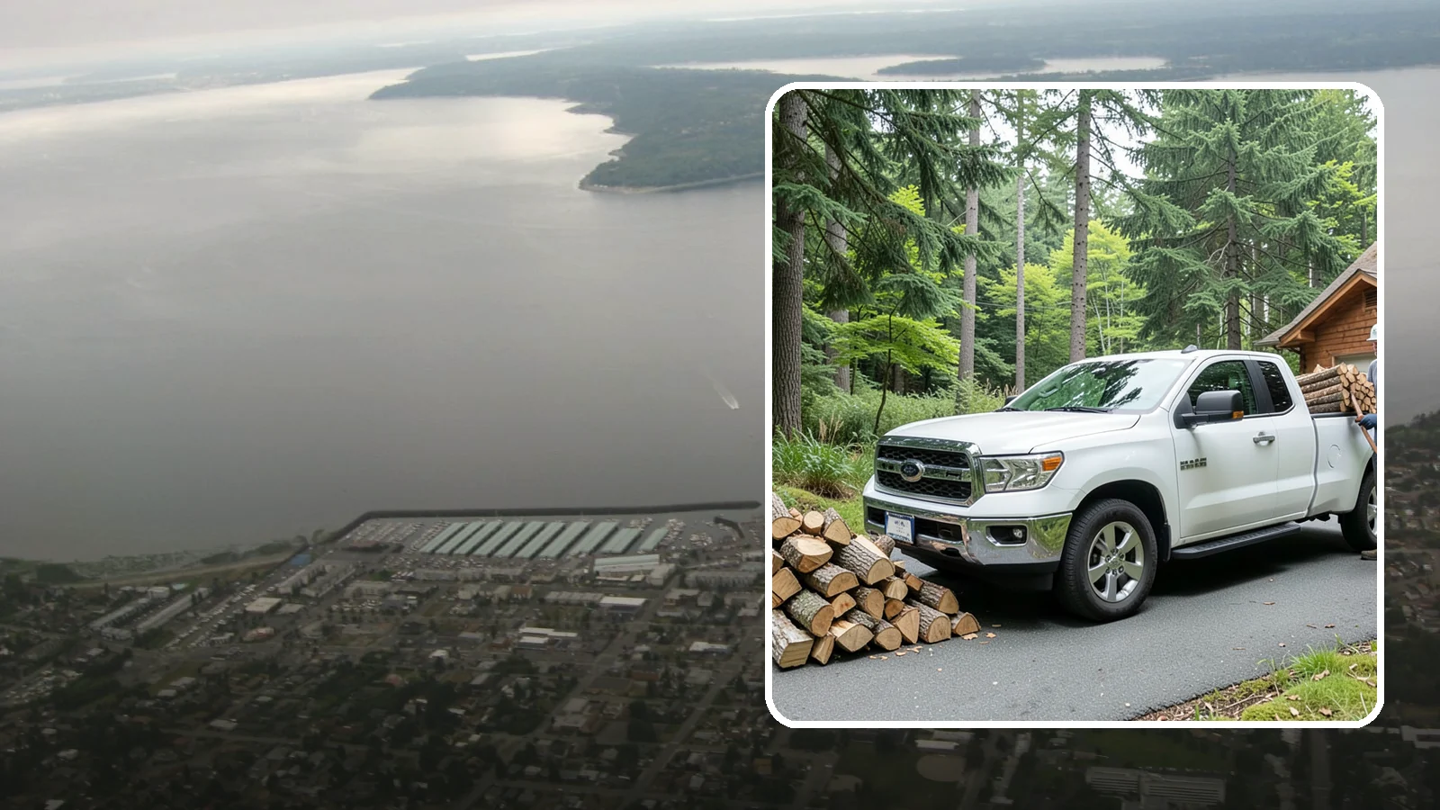 Next-Day Firewood Delivery in Des Moines, King County, WA - We deliver seasoned firewood the day after you order, giving you fast, dependable restocking without paying rush rates.