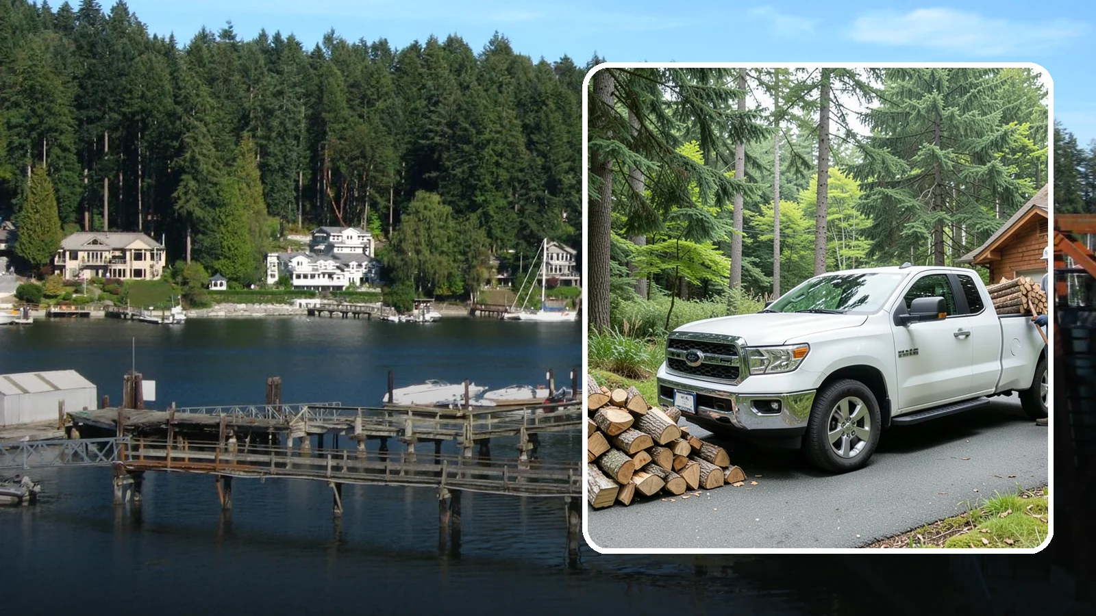 Next-Day Firewood Delivery in Gig Harbor, Pierce County, WA - We deliver seasoned firewood the day after you order, giving you fast, dependable restocking without paying rush rates.