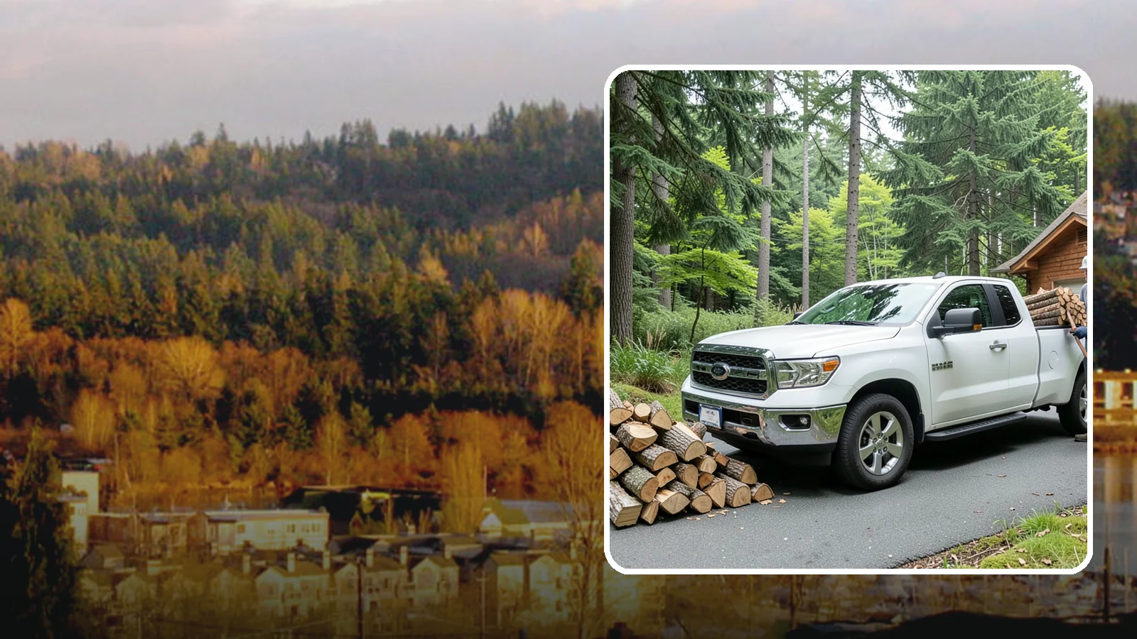 Next-Day Firewood Delivery in Kenmore, King County, WA - We deliver seasoned firewood the day after you order, giving you fast, dependable restocking without paying rush rates.
