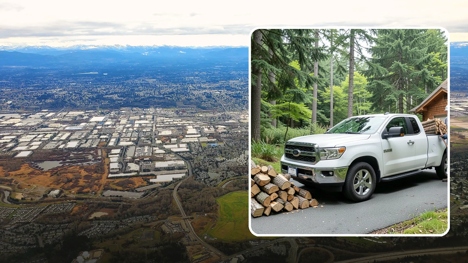 Next-Day Firewood Delivery in Kent, King County, WA - We deliver seasoned firewood the day after you order, giving you fast, dependable restocking without paying rush rates.