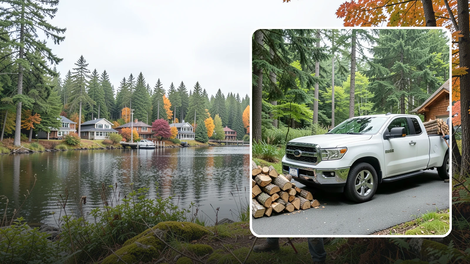Next-Day Firewood Delivery in La Conner, Skagit County, WA - We deliver seasoned firewood the day after you order, giving you fast, dependable restocking without paying rush rates.