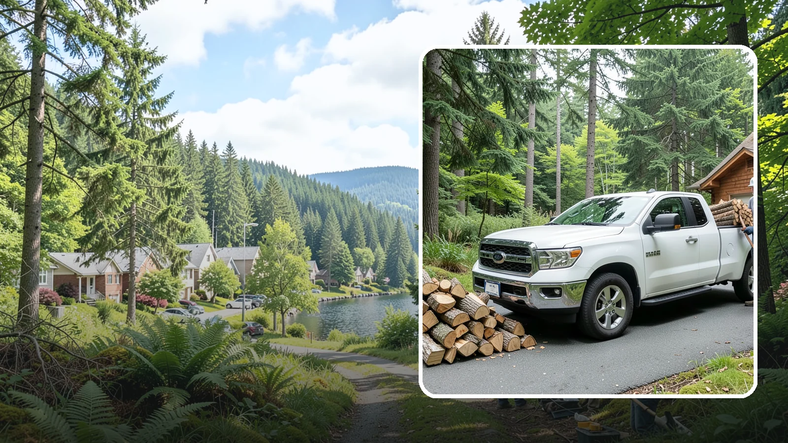 Next-Day Firewood Delivery in Lake Forest Park, King County, WA - We deliver seasoned firewood the day after you order, giving you fast, dependable restocking without paying rush rates.