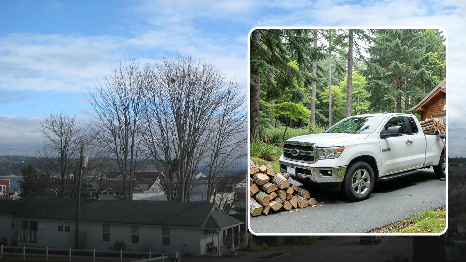 Next-Day Firewood Delivery in Langley, Island County, WA - We deliver seasoned firewood the day after you order, giving you fast, dependable restocking without paying rush rates.