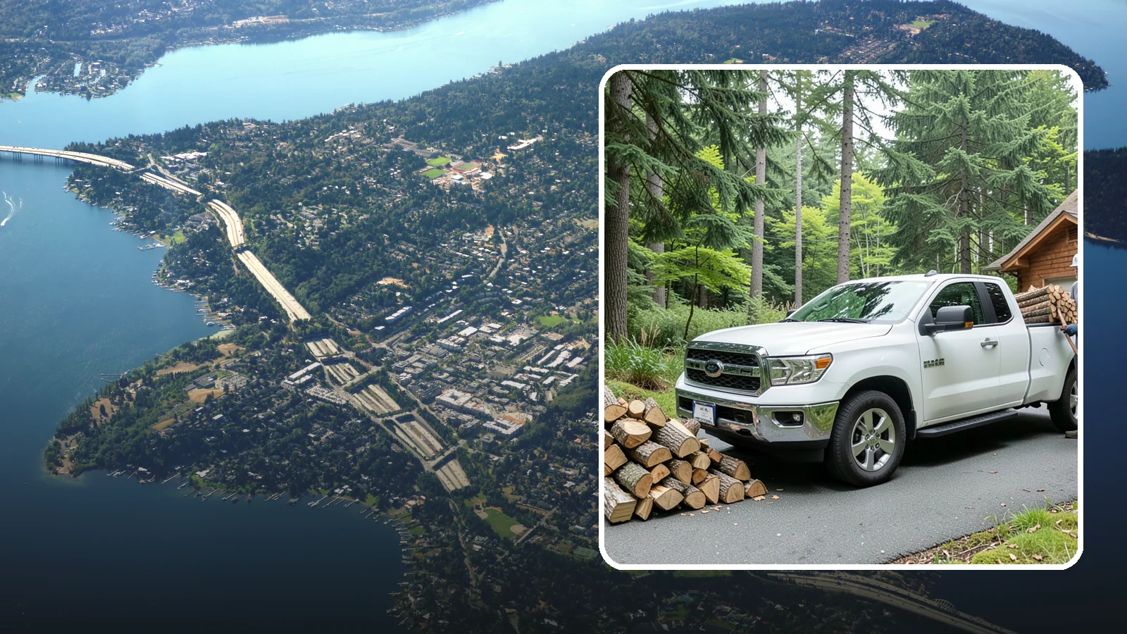 Next-Day Firewood Delivery in Mercer Island, King County, WA - We deliver seasoned firewood the day after you order, giving you fast, dependable restocking without paying rush rates.
