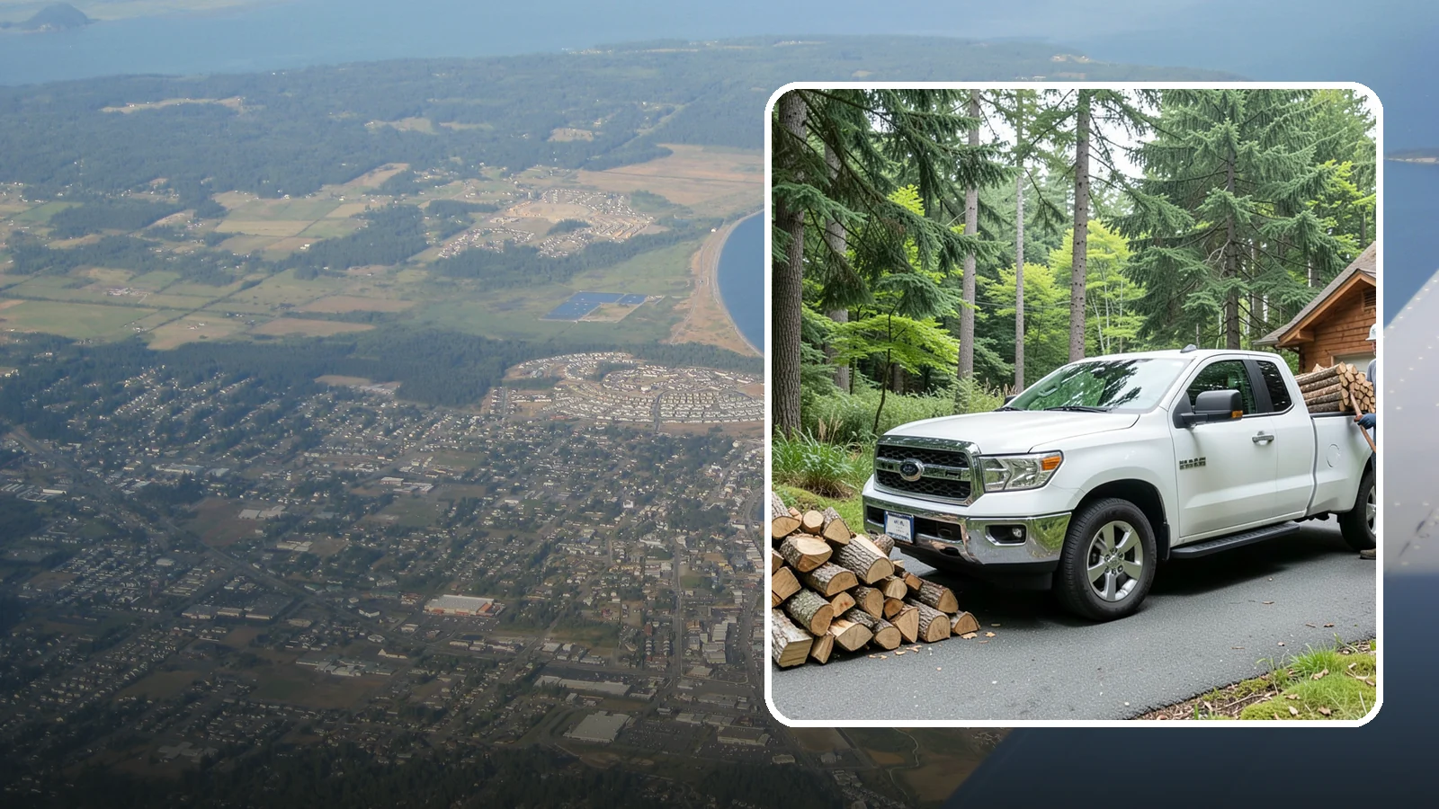 Next-Day Firewood Delivery in Oak Harbor, Island County, WA - We deliver seasoned firewood the day after you order, giving you fast, dependable restocking without paying rush rates.