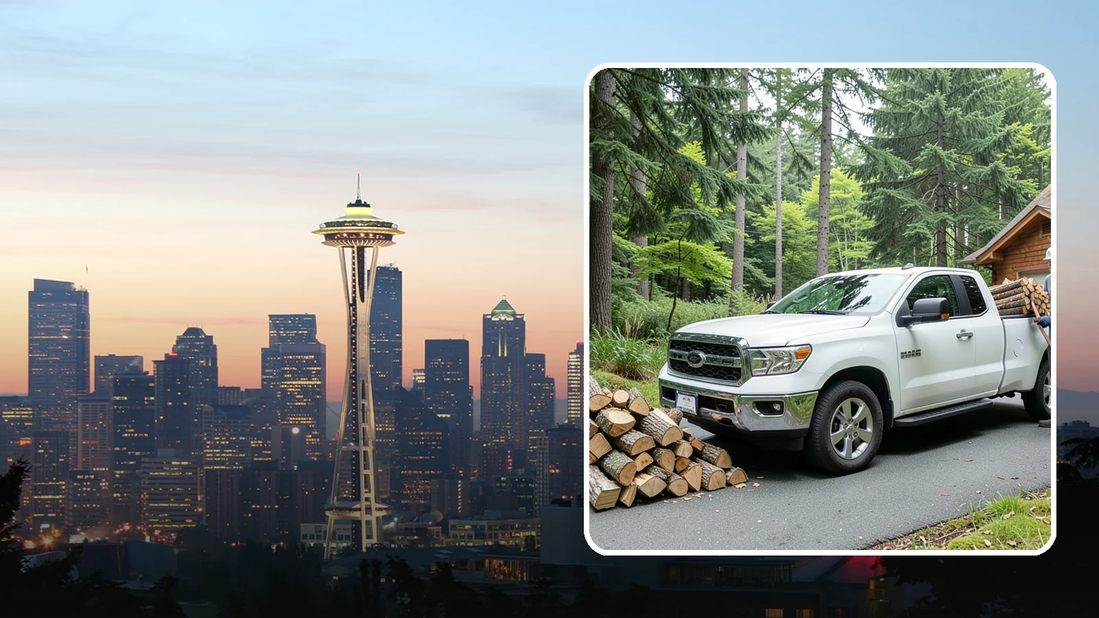 Next-Day Firewood Delivery in Seattle, King County, WA - We deliver seasoned firewood the day after you order, giving you fast, dependable restocking without paying rush rates.