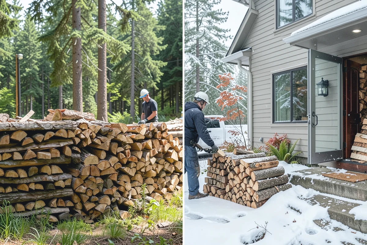 Next-Day Firewood Delivery in South Prairie, Pierce County, WA - You place your order for next-day arrival