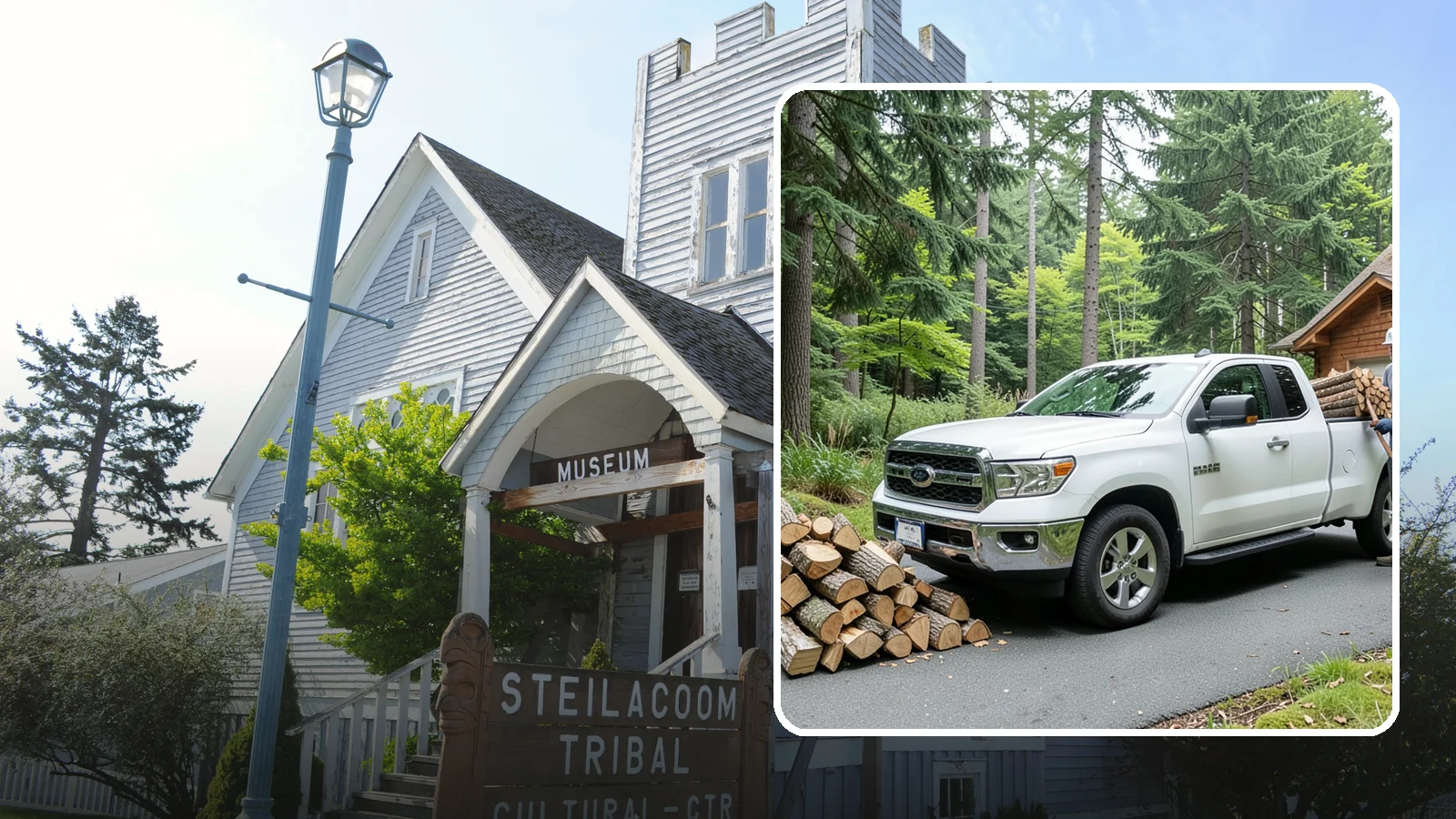 Next-Day Firewood Delivery in Steilacoom, Pierce County, WA - We deliver seasoned firewood the day after you order, giving you fast, dependable restocking without paying rush rates.