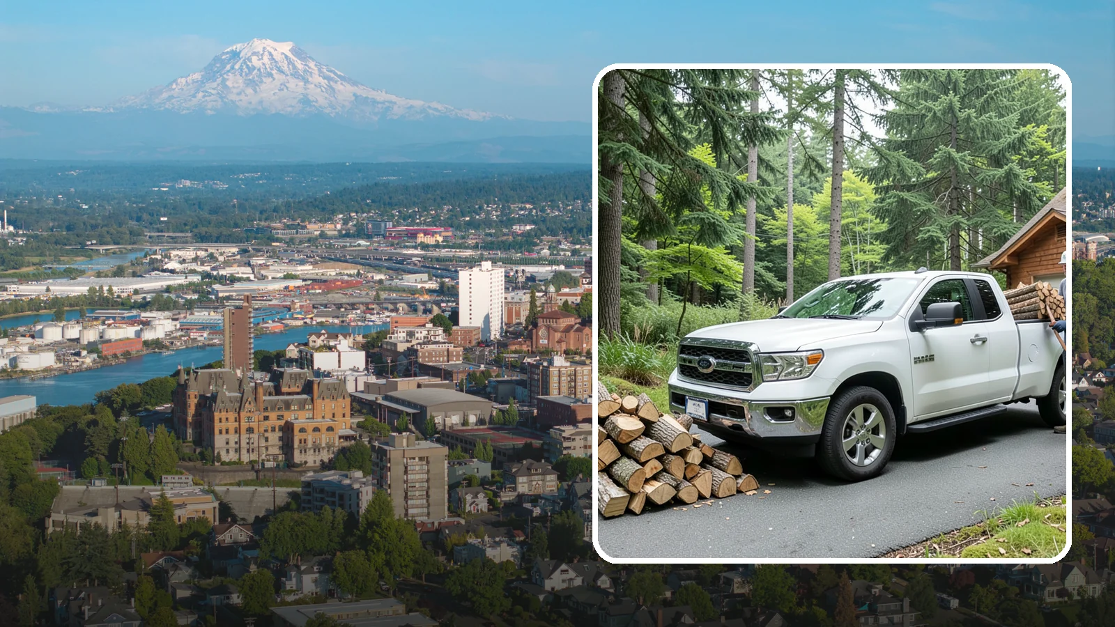 Next-Day Firewood Delivery in Tacoma, Pierce County, WA - We deliver seasoned firewood the day after you order, giving you fast, dependable restocking without paying rush rates.
