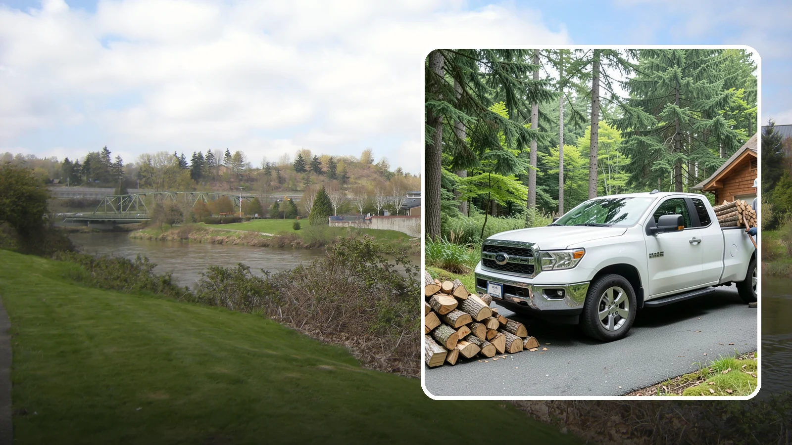 Next-Day Firewood Delivery in Tukwila, King County, WA - We deliver seasoned firewood the day after you order, giving you fast, dependable restocking without paying rush rates.