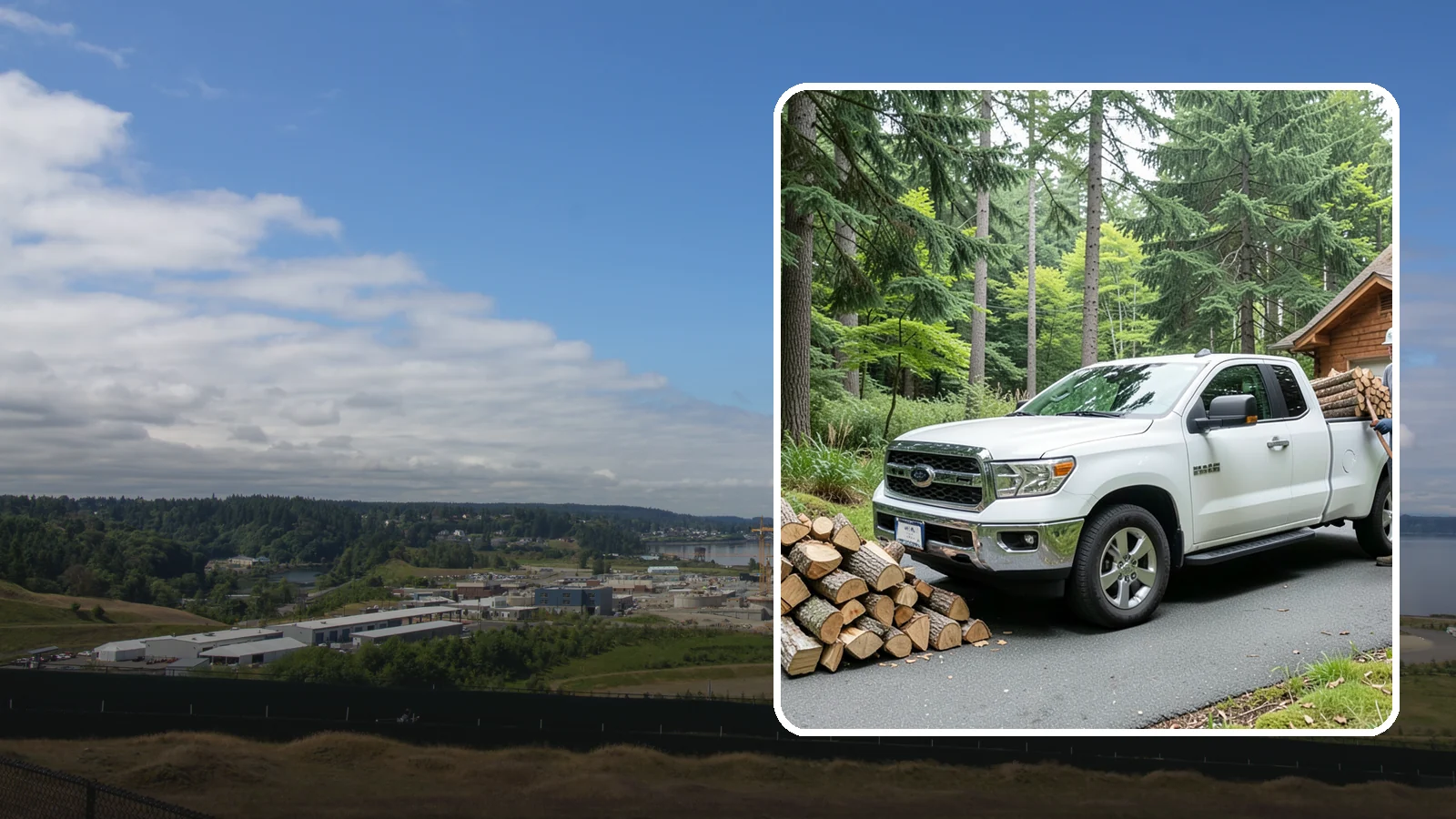 Next-Day Firewood Delivery in University Place, Pierce County, WA - We deliver seasoned firewood the day after you order, giving you fast, dependable restocking without paying rush rates.