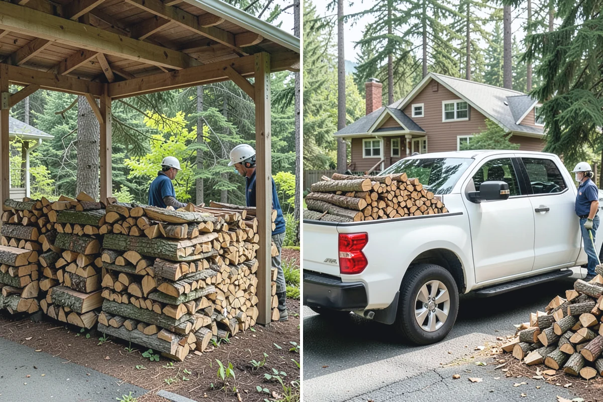Next-Day Firewood Delivery in Wilkeson, Pierce County, WA - You place your order for next-day arrival