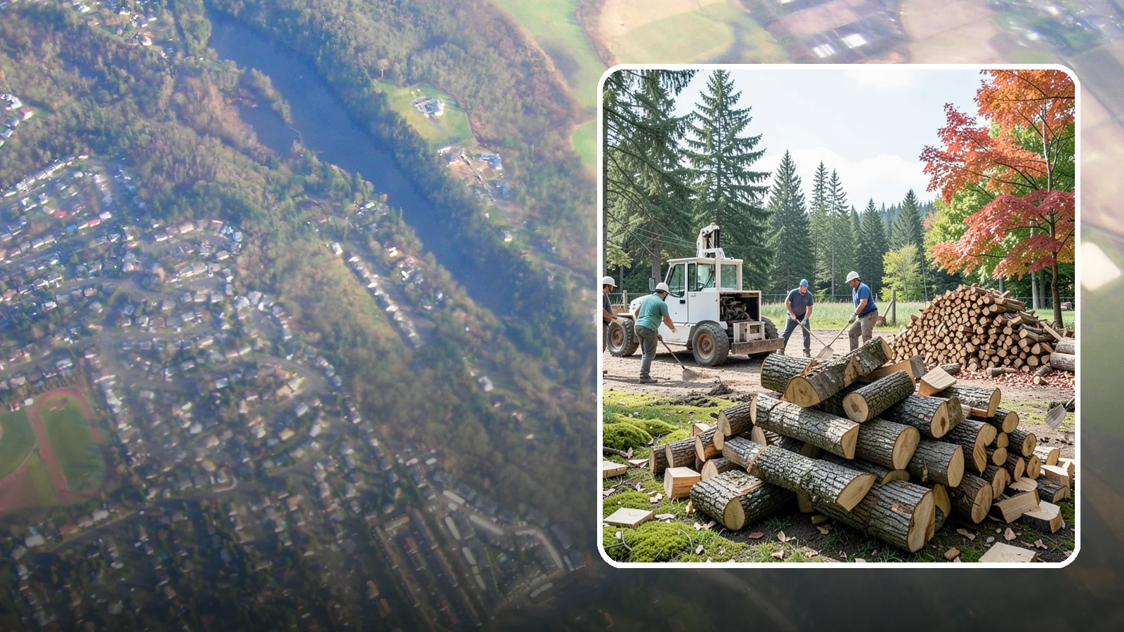 On-Site Firewood Milling in Algona, King County, WA - We bring firewood processing equipment to your property to mill logs into finished firewood.
