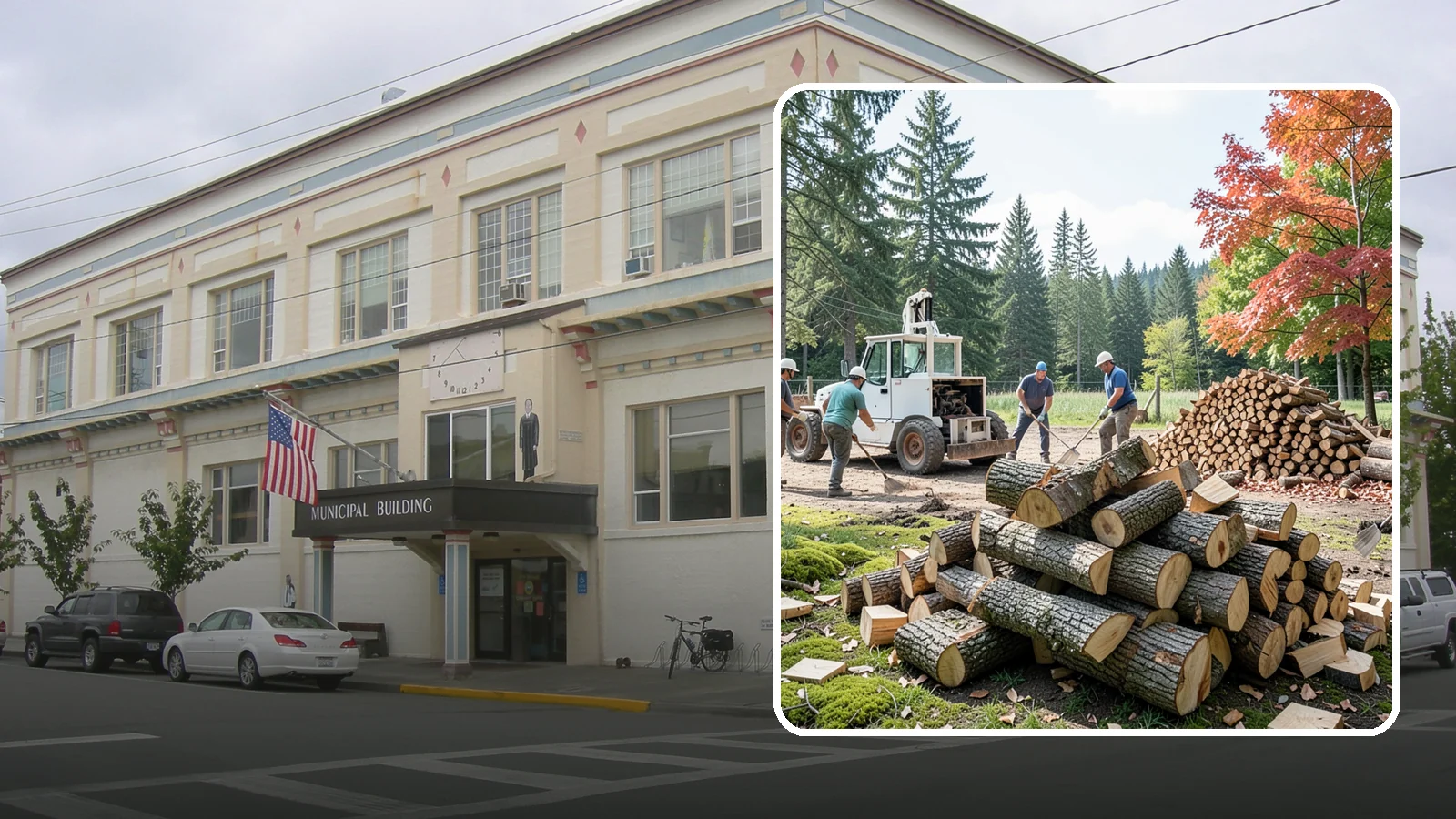 On-Site Firewood Milling in Anacortes, Skagit County, WA - We bring firewood processing equipment to your property to mill logs into finished firewood.